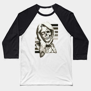 Skull Statue (Mary) Baseball T-Shirt